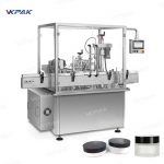 Balang Krim Kosmetik Rotary Automatik Mengisi Garisan Penutup Skru Pengedap