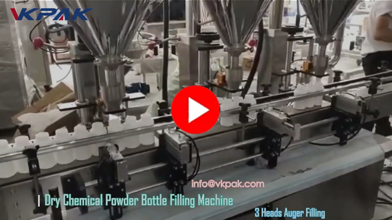Mesin Pengisian Botol Serbuk Tiga Kepala Automatik