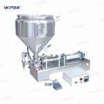 Mesin Pengisian Krim Sos Pekat Pneumatik Separa Automatik Dengan Campuran