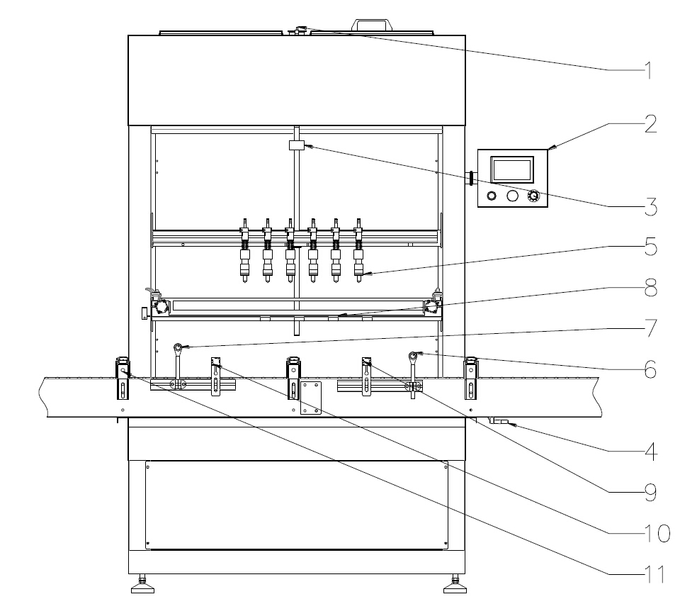 drawing of overflow filling machines mesin pengisian limpahan automatik.jpg